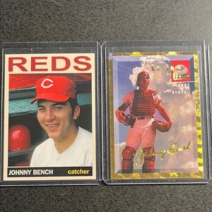 Johnny Bench 2 Card Lot- excellent condition